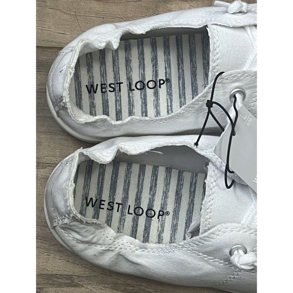 West Loop Women's Lace Up Sneakers Walking Shoes Size Small 4/6 Memory Foam New - Picture 3 of 16
